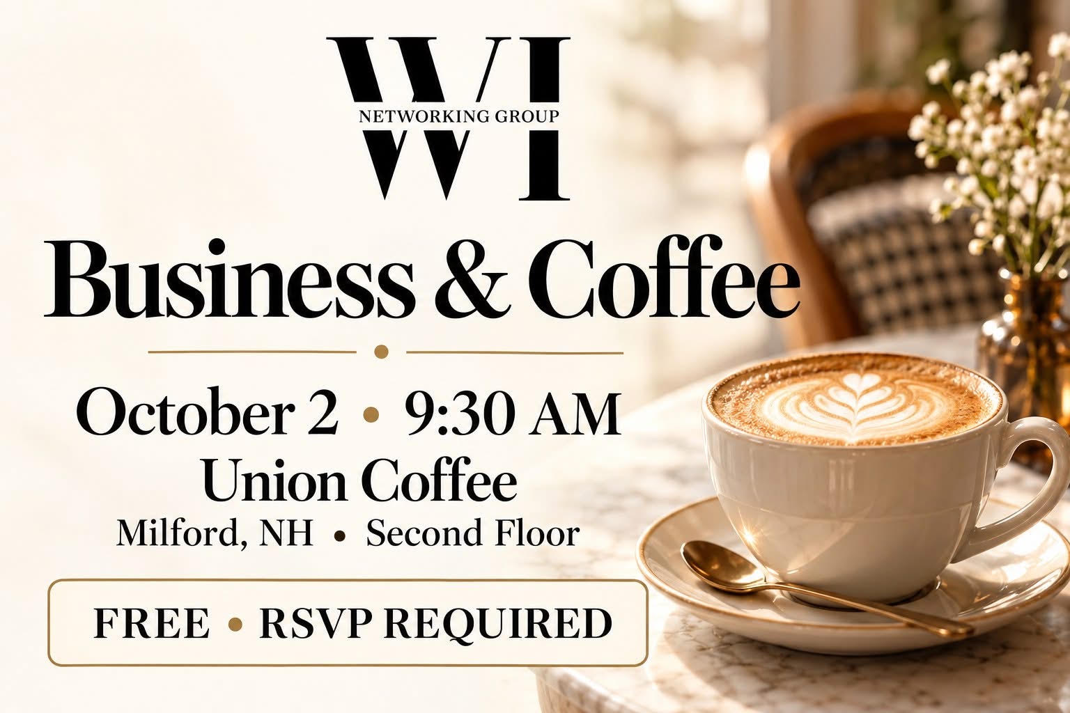 Business & Coffee event poster